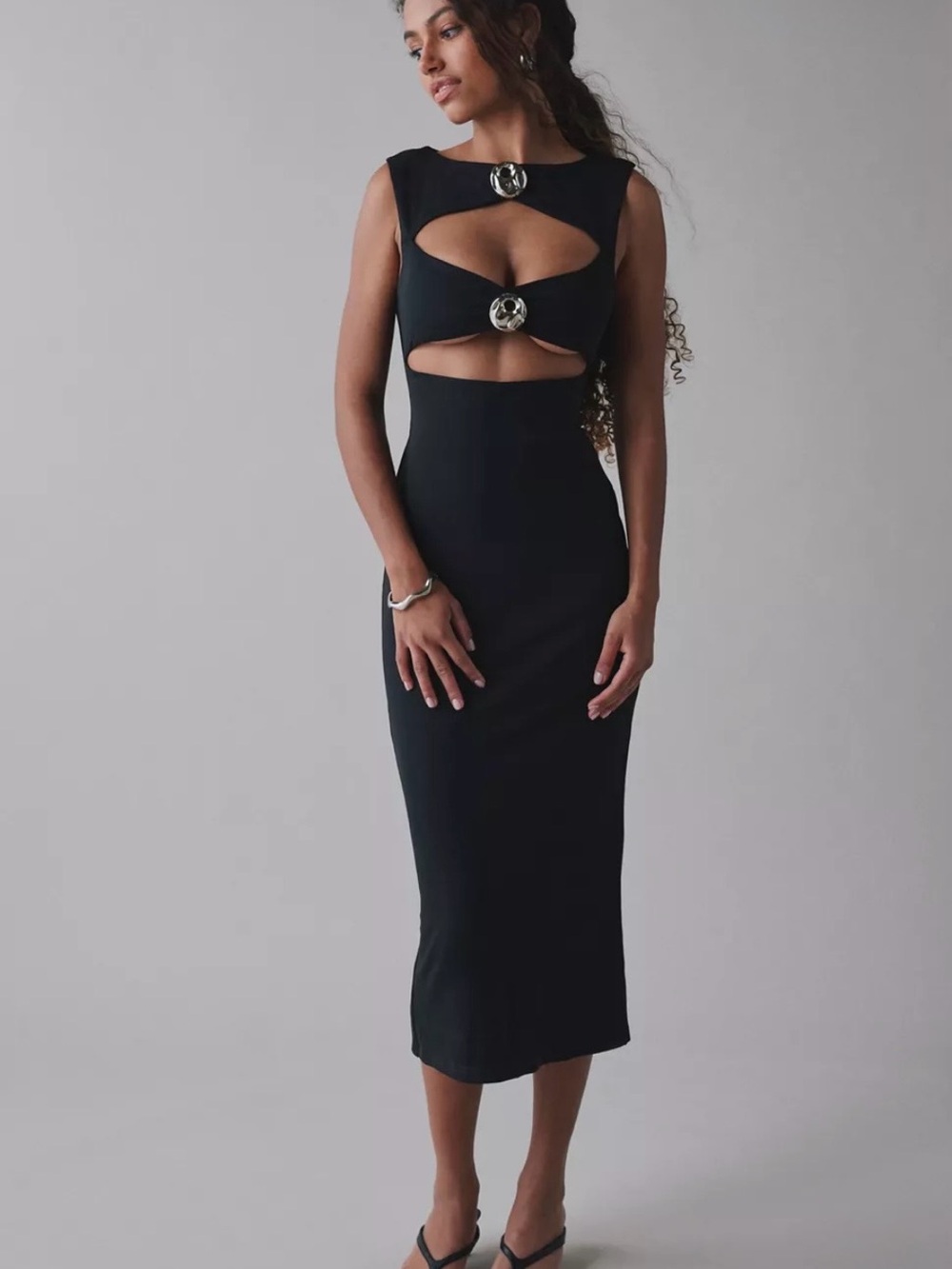 Lioness After Hours Cutout Boatneck Midi Dress